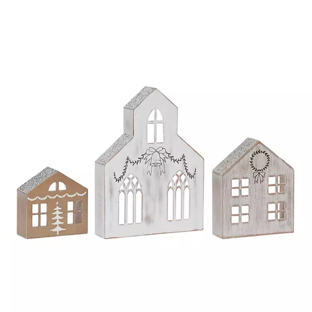 New Kirkland Set of 3 Christmas Houses - Picture 2 of 3